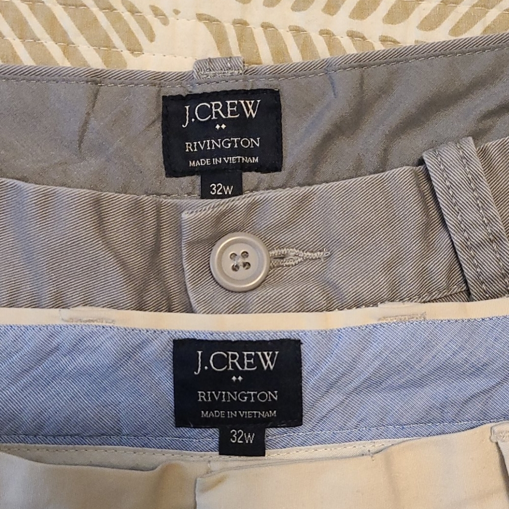 Lot of 2 J Crew Rivington shorts 32 waist